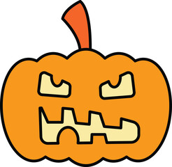 Spooky Halloween Pumpkin Icon