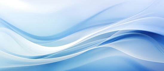 Blue and white waves of light gently undulate, creating an ethereal and mesmerizing visual.