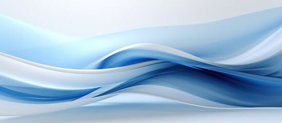 Naklejka premium Blue and white waves of light elegantly intertwine, creating a captivating visual symphony.