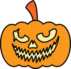 Spooky Halloween Pumpkin Icon