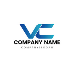 Letter VC initial logo design 