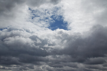 A large white-gray cloud in the sky