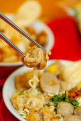 Cuanki meatballs are a delicious and spicy typical Bandung food