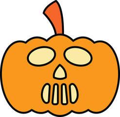 Spooky Halloween Pumpkin Icon