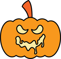 Spooky Halloween Pumpkin Icon