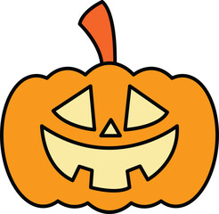 Spooky Halloween Pumpkin Icon