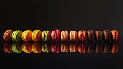 different shades of macarons generative ai