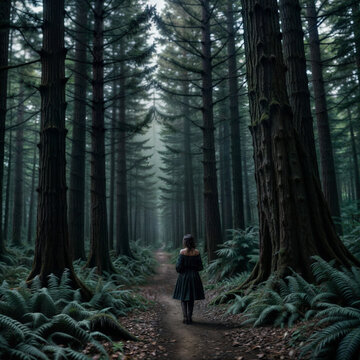 person in the forest