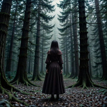 person in the woods
