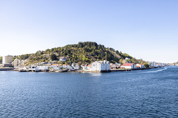 Fototapeta premium Arrives Kristiansund by coastal route - Innladet island