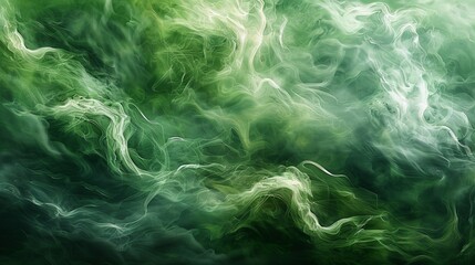 Fototapeta premium a green and white smoke swirls in the air