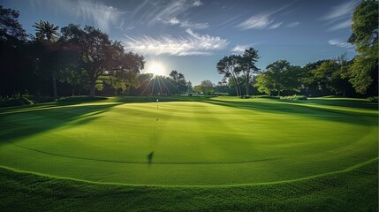A golf green. Generative AI.