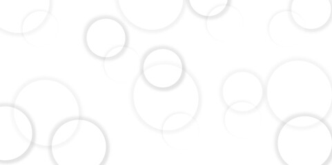 Abstract white geometric overlapping circle background with shadow. Vector circles template vector design. white background texture, Xmas, backdrop, lights, wallpaper design.