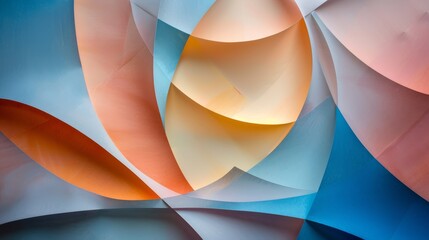 Obraz premium Abstract Wave Pattern in Blue and Peach Tones Background