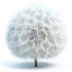 Fototapeta premium a dandelion with white seeds on a white background