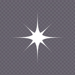 Obraz premium Star icon collection. Twinkling stars symbols in white design. Vector SVG illustration. Design elements. isolated png transparent background