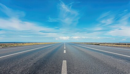 Fototapeta premium Open Road with Dramatic Clouds