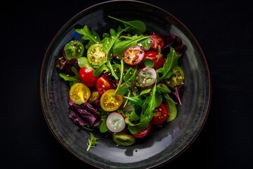 Heavenly fresh vegetable salad indulgence. Enticing visuals for ads