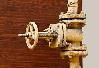 Gas valve on pipeline