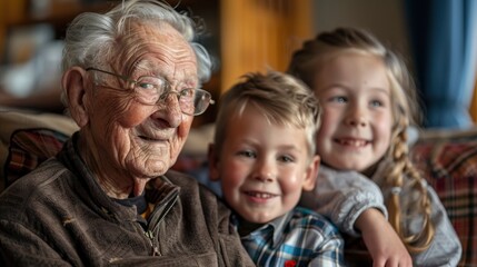 sharing a laugh with grandchildren