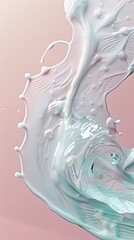 Graceful Pastel Fluid Waves for Skincare and Beauty Concepts