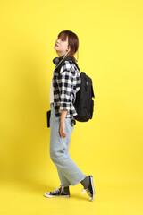 Naklejka premium 20s Asian college student