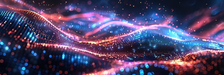 Fototapeta premium Data Abstract Background. Intelligent Technology Concept with Global Network Analysis and Dynamic