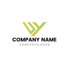 Letter WY initial logo design 