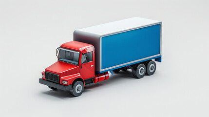 Isometric 3D icon of truck, automotive, transportation, design, illustration