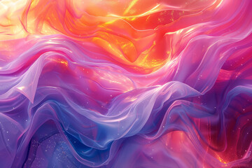 Obraz premium A swirling mass of vibrant colors and light, with shapes and forms emerging from the chaos,
