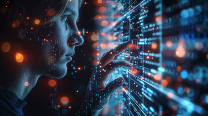 Analyzing big data. Analysis and visualization of complex information networks with artificial intelligence by a data analyst. Finance and business analytics. Generative AI.