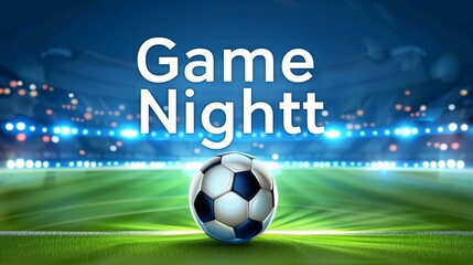 a soccer template for a sports layout design that mimics the exhilarating atmosphere of a nighttime match.