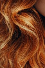 Naklejka premium Strands of hair resembling the surface of Mars, with reddish-brown hues and textured patterns representing the Martian landscape,