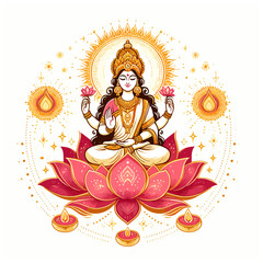 Happy Lakshmi Puja Indian religious festival banner