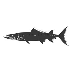 Silhouette Barracuda animal black color only