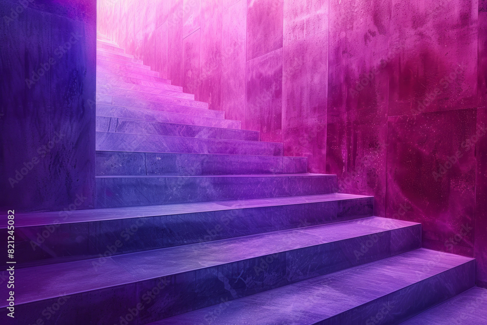 Fototapete parallelograms with gradients transitioning from light lavender to deep purple, adding a soothing an