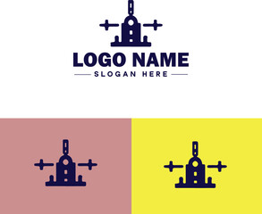 aviation icon Aeronautics Flight Air travel flat logo sign symbol editable vector