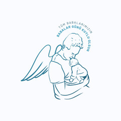 Happy fathers day for all fathers. Turkish translate: Tum babalarımızın babalar gunu kutlu olsun.