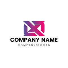 Letter XO initial logo design 