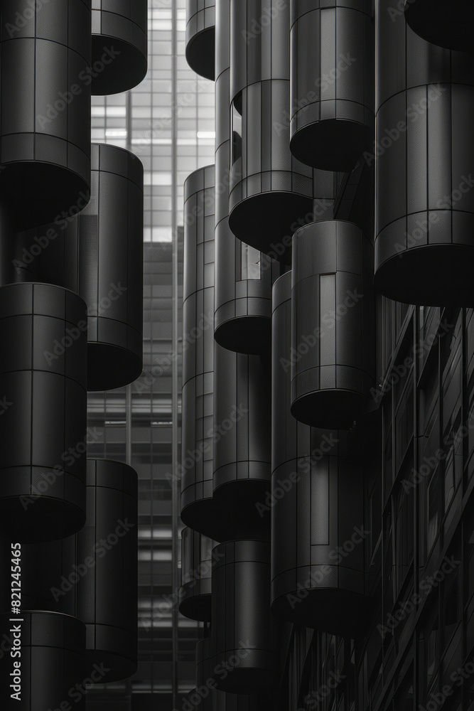 Aufkleber A sequence of rectangles with a gradient from soft gray to charcoal black, creating a modern and sleek appearance,
