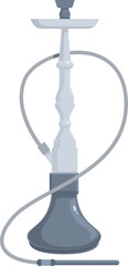 Clean and simple vector image of a hookah with a sleek, contemporary design