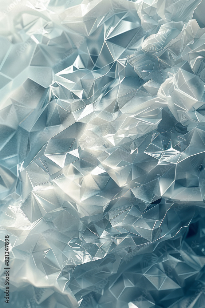 Leinwandbilder triangles in different shades of the same color, creating a monochromatic and harmonious background,