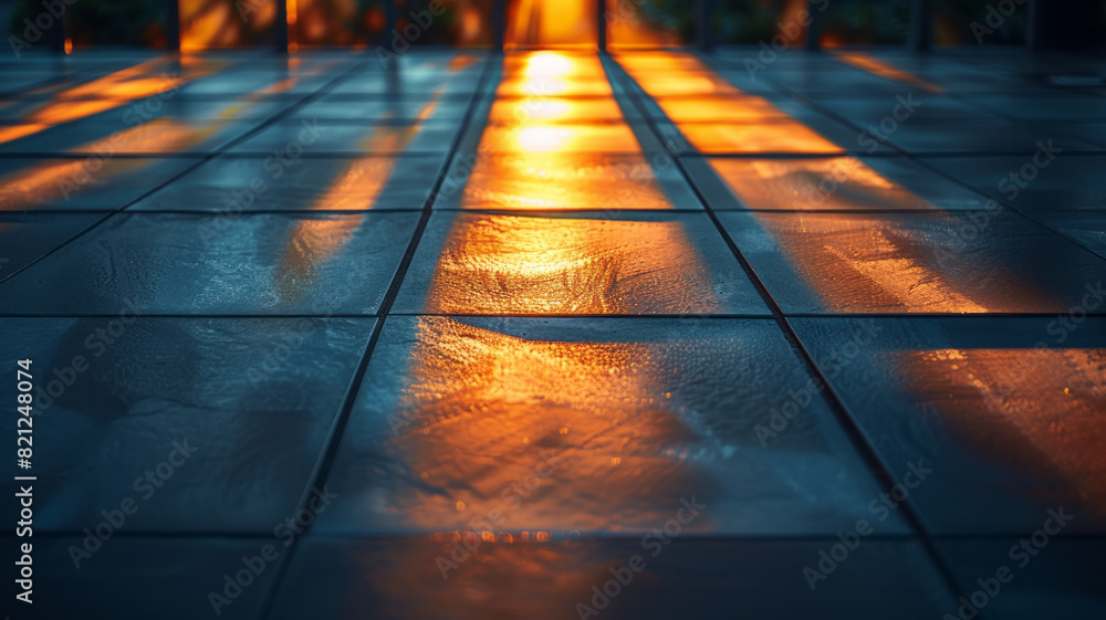 Fototapete Squares with a drop shadow effect, arranged in a grid to create a sense of depth and dimension,