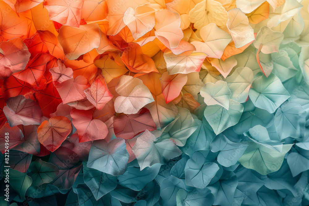 Leinwandbilder abstract illustration with irregular polygons in soft gradient colors, their chaotic arrangement for