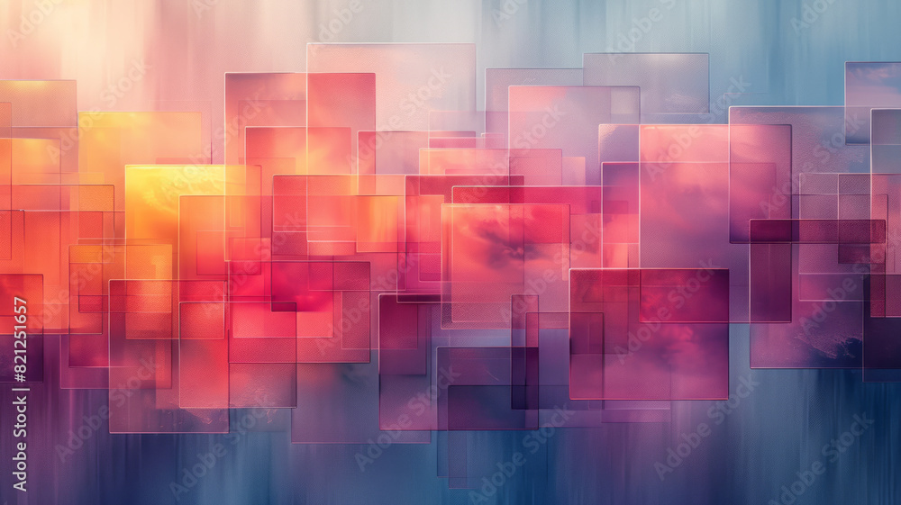 Aufkleber abstract illustration featuring large blocks of soft gradient colors, blending seamlessly for a smoo