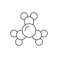 Molecule model line outline icon