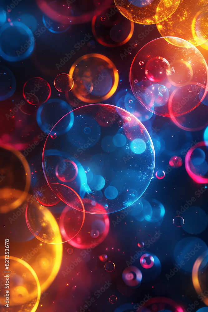 Leinwandbilder abstract illustration featuring concentric circles with varying transparencies, creating a sense of 