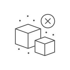 Sugar free line outline icon