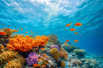 Naklejka premium Colorful Coral Reef