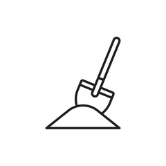 Shovel icon design with white background stock illustration